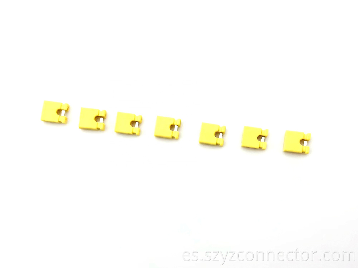 Mini jersey de 2.54 mm h: 6.0 1x2p amarillo 2.54mm Pitch Mini Jumper H:6.0 1x2P Yellow